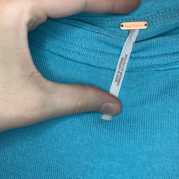 Free People | Blue Turquoise Long Sleeve Size Small - Picture 7 of 7